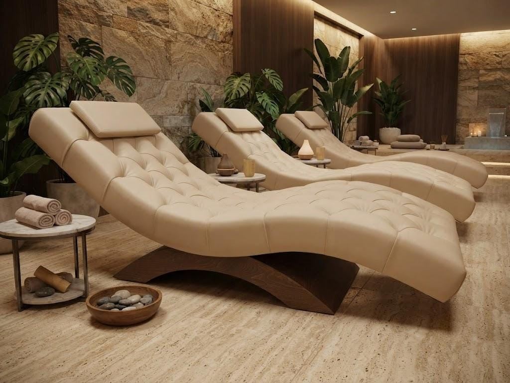 Lüks Ahşap Gövdeli Profesyonel Spa Dinlenme Koltuğu